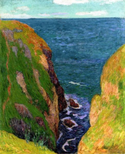Trou De L'enfer At Groix by Henry Moret