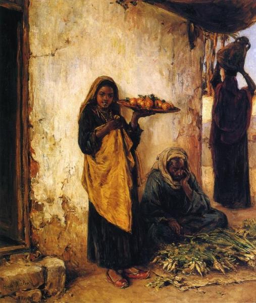Vegetable Vendor by Henry Mosler Oil Painting Reproductions