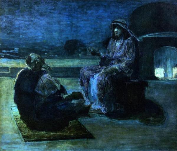 Henry Ossawa Tanner Christ And Nicodemus On A Rooftop