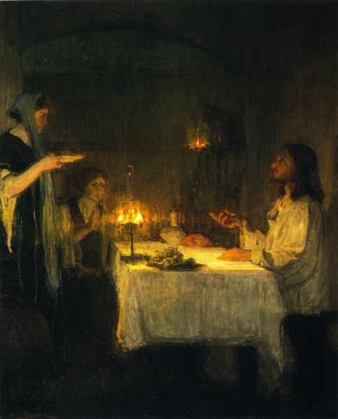 Christ At The Home Of Mary And Martha by Henry Ossawa Tanner