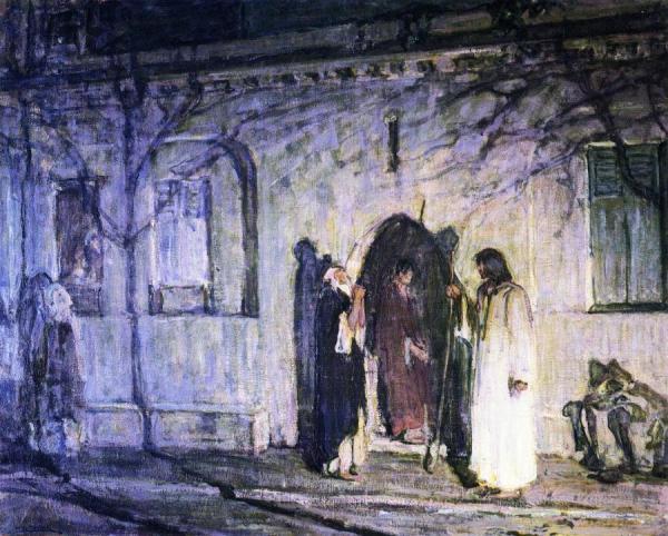 Christ With The Canaanite Woman And Her Daughter by Henry Ossawa Tanner