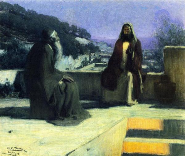 Nicodemus Visiting Jesus by Henry Ossawa Tanner