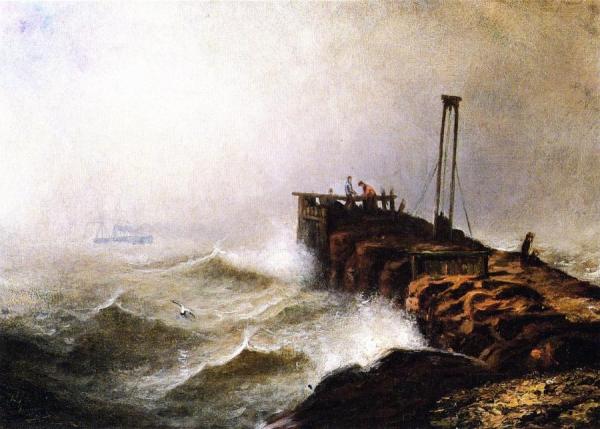 Seascape - Jetty by Henry Ossawa Tanner Oil Painting Reproductions