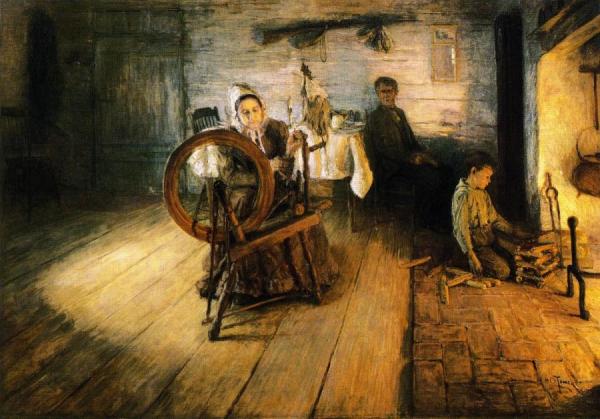 Henry Ossawa Tanner Spinning By Firelight - The Boyhood Of George Washington Gray