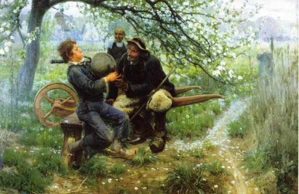The Bagpipe Lesson by Henry Ossawa Tanner