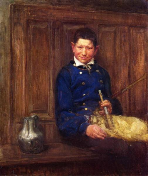 The Bagpipe Player by Henry Ossawa Tanner