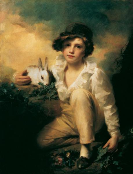 Boy And Rabbit by Henry Raeburn