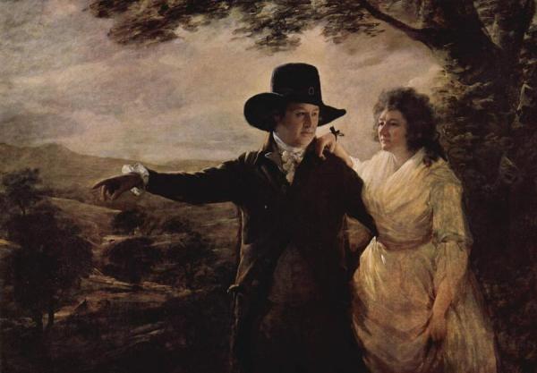 Portrait Of Sir John Und Lady Clerk by Henry Raeburn