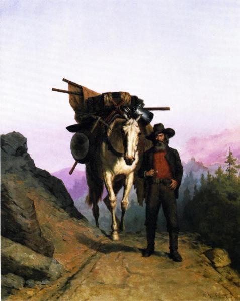 California Miner With Pack Horse by Henry Raschen