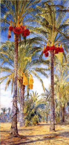 Date Trees, Ramleh, Egypt by Henry Roderick Newman