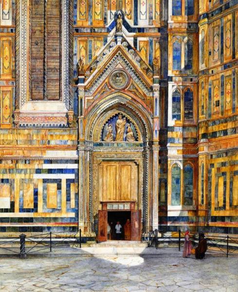 Porta Dei Canonici, Duomo, Florence by Henry Roderick Newman
