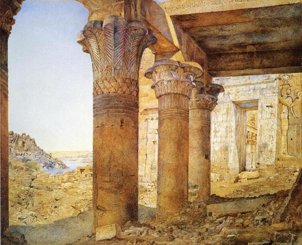 Temple Of Philae From The Outer Court by Henry Roderick Newman