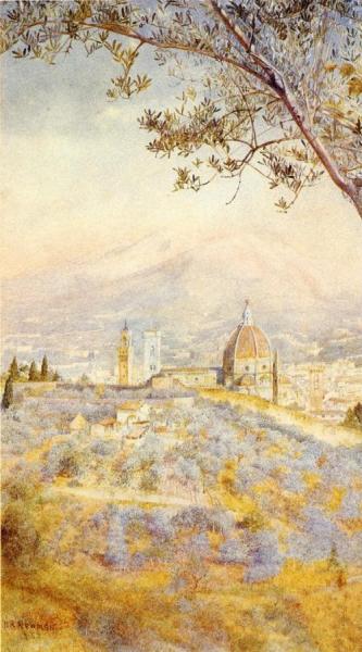 View Of Florence From The East by Henry Roderick Newman
