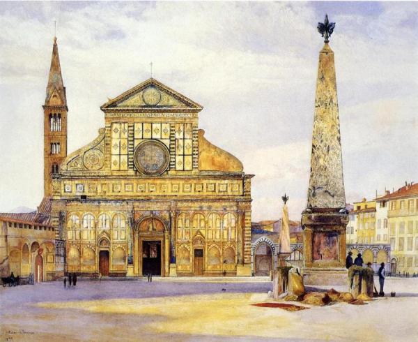 View Of Santa Maria Novella by Henry Roderick Newman