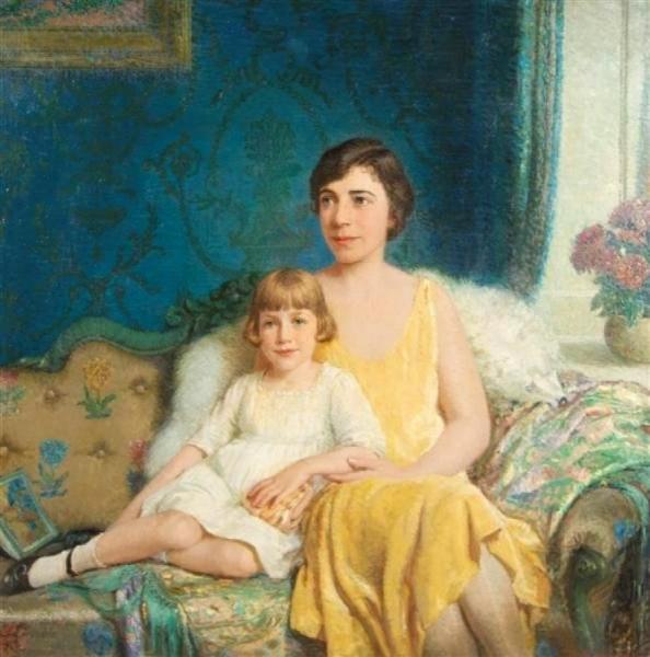 Mother And Child by Henry Salem Hubbell Oil Painting Reproductions