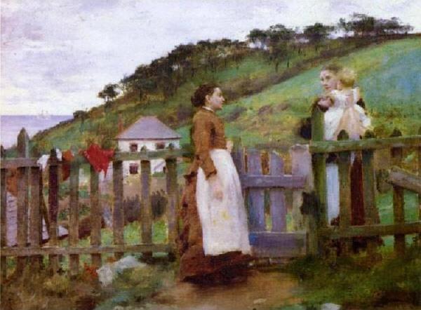 A Morning Gossip by Henry Scott Tuke