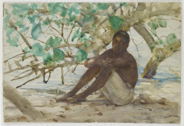 A West Indian Boy by Henry Scott Tuke Oil Painting Reproductions