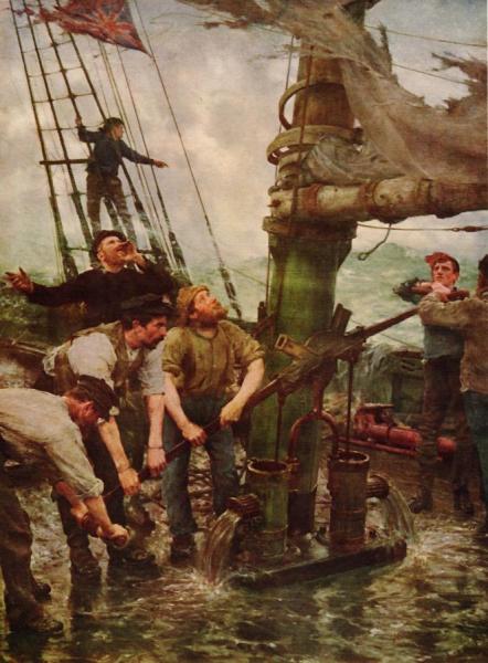All Hands To The Pump by Henry Scott Tuke
