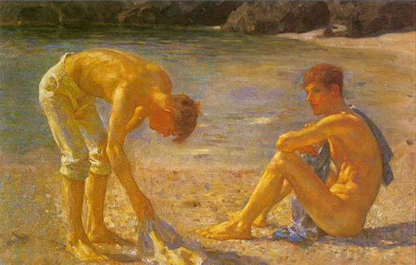 Aquamarine by Henry Scott Tuke Oil Painting Reproductions