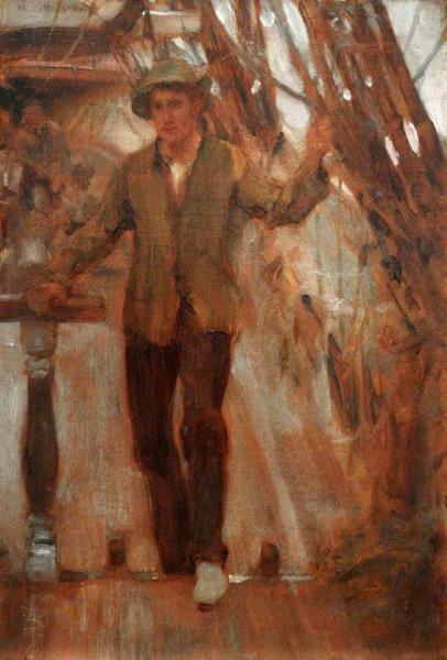 At The Break Of The Poop (study) by Henry Scott Tuke