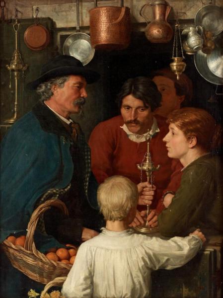 At The Metal Merchant by Henry Scott Tuke