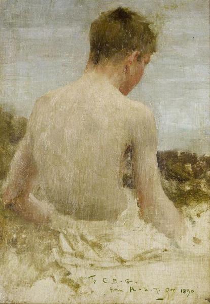 Back Of A Boy Bather by Henry Scott Tuke