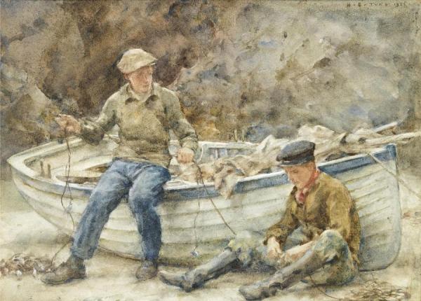Bailing A Spiller by Henry Scott Tuke