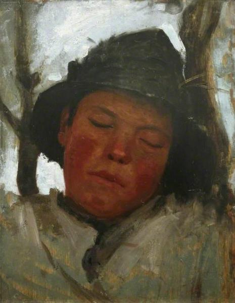 Boy Asleep In A Sou'wester by Henry Scott Tuke