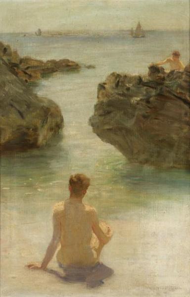 Henry Scott Tuke Boy On A Beach