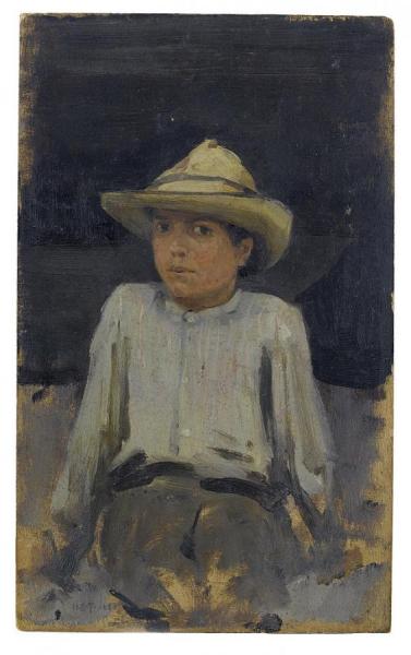 Boy With Hat by Henry Scott Tuke Oil Painting Reproductions