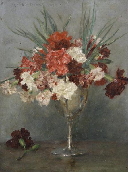 Carnations by Henry Scott Tuke