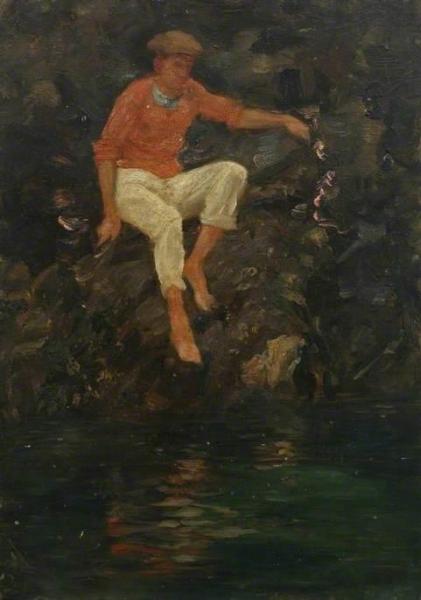 Henry Scott Tuke Charlie Mitchell On The Rocks
