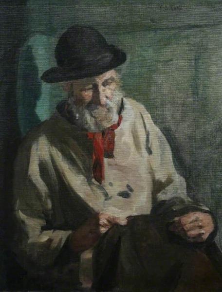 Denny Mending A Sail by Henry Scott Tuke