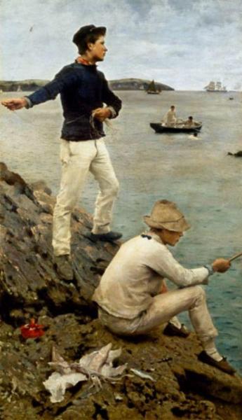 Fisher Boys, Falmouth by Henry Scott Tuke