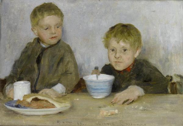 Georgie And Richard by Henry Scott Tuke