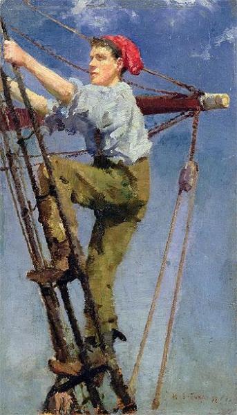 Going Aloft by Henry Scott Tuke