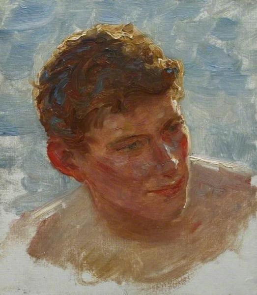 Head Of T .c. Tiddy by Henry Scott Tuke