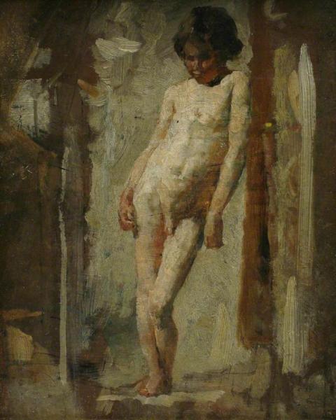 Nude Italian Boy by Henry Scott Tuke Oil Painting Reproductions