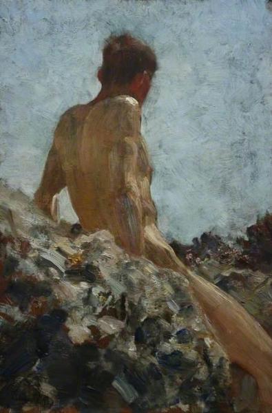 Nude Study by Henry Scott Tuke Oil Painting Reproductions