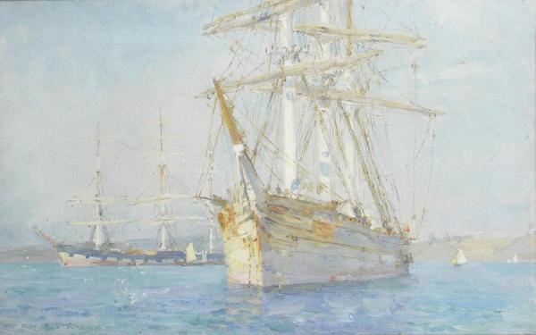 Off Falmouth by Henry Scott Tuke Oil Painting Reproductions