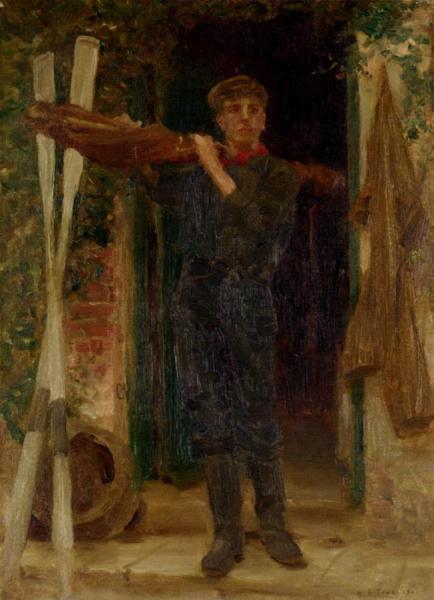 Portrait Of Georgia Fouracre by Henry Scott Tuke
