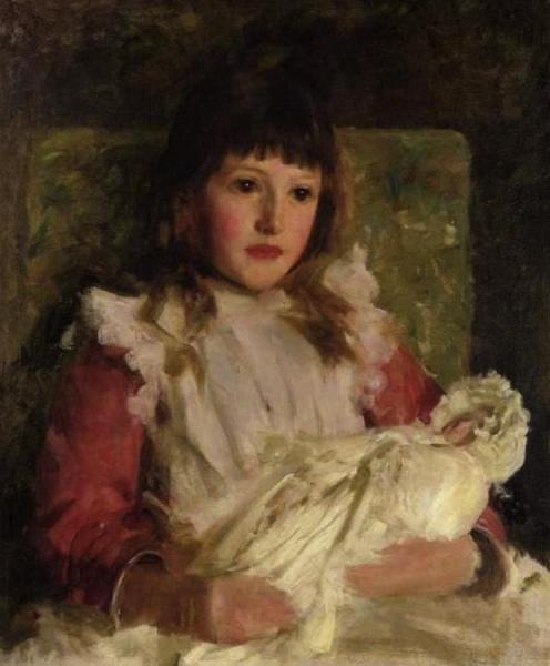 Portrait Study Of Molly Dalyrmple by Henry Scott Tuke