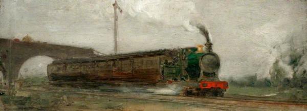 Railway Train by Henry Scott Tuke Oil Painting Reproductions