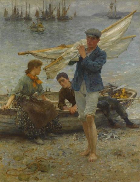 Return From Fishing by Henry Scott Tuke