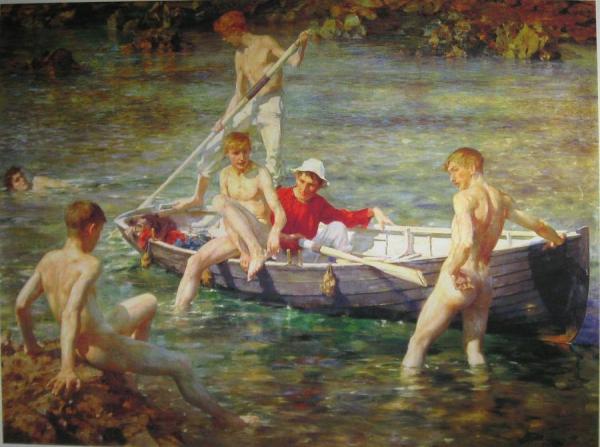 Ruby, Gold And Malachite by Henry Scott Tuke