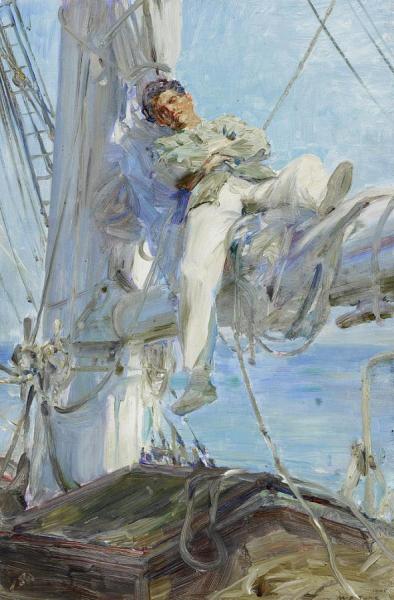 Sleeping Sailor by Henry Scott Tuke