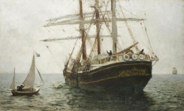 The Missionary Boat by Henry Scott Tuke