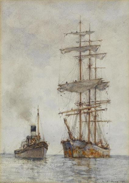 Towing by Henry Scott Tuke