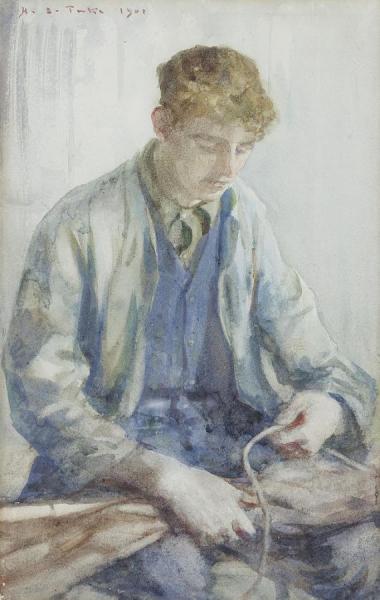 Tying The Sail by Henry Scott Tuke