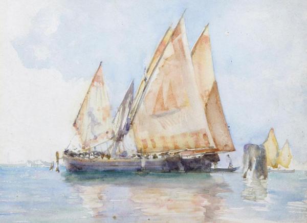 Venetian Sails by Henry Scott Tuke